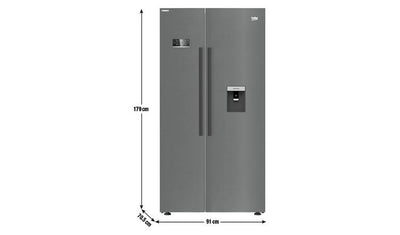 Beko ASD2341VB American Fridge Freezer - Black
