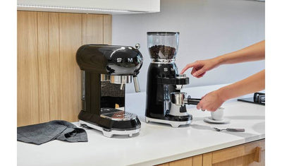 Smeg ECF01 50's Style Retro Espresso Coffee Machine - Black