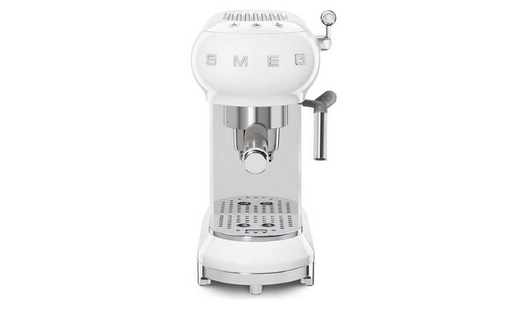 Smeg ECF01 50's Style Retro Espresso Coffee Machine - White