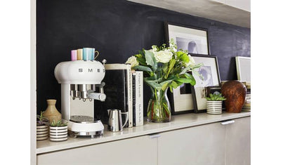 Smeg ECF01 50's Style Retro Espresso Coffee Machine - White