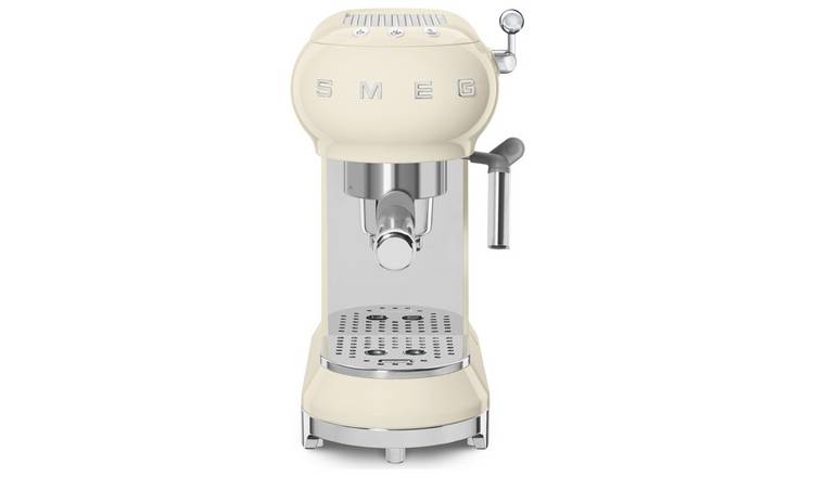Smeg ECF01 50's Style Retro Espresso Coffee Machine - Cream
