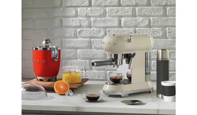 Smeg ECF01 50's Style Retro Espresso Coffee Machine - Cream