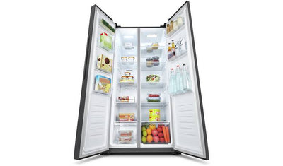 Fridgemaster MS83430FFB American Fridge Freezer - Black