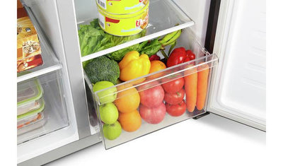 Fridgemaster MS83430FFB American Fridge Freezer - Black