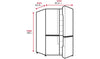 Hoover HSC818FXWDK No Frost American Fridge Freezer - Silver