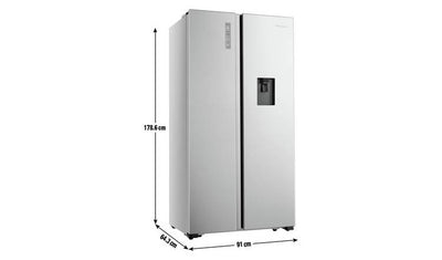 Fridgemaster MS91521FFS American Fridge Freezer - Silver