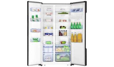 Fridgemaster MS91515BFF American Fridge Freezer - Black