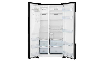 Hisense RS694N4TBF PureFlat American Fridge Freezer - Black