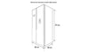 Bush MSBSWTDB20 American Fridge Freezer - Black