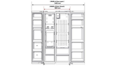 Bush MSBSWTDB20 American Fridge Freezer - Black