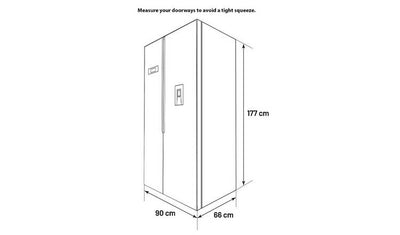 Bush MSBSWTDX20 American Fridge Freezer - Stainless Steel