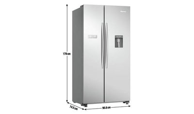 Hisense RS741N4WC11 American Fridge freezer - Silver