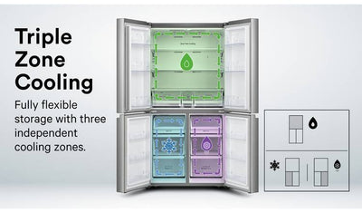 Hisense RQ760N4AIF PureFlat American Fridge Freezer-S/Steel