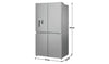 Hisense RQ758N4SWF1 PureFlat American Fridge Freezer-Black