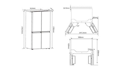 Hisense RQ758N4SWI1 PureFlat American Fridge Freezer S/Steel