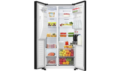 Fridgemaster MS91500IFB American Fridge Freezer - Black