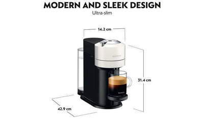 Nespresso VertuoNext Pod Coffee Machine Bundle Magimix White