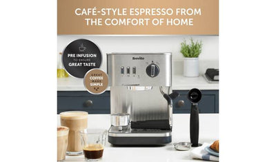 Breville VCF149 Bijou Espresso Coffee Machine - Silver