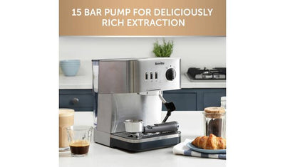 Breville VCF149 Bijou Espresso Coffee Machine - Silver