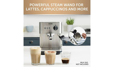 Breville VCF149 Bijou Espresso Coffee Machine - Silver