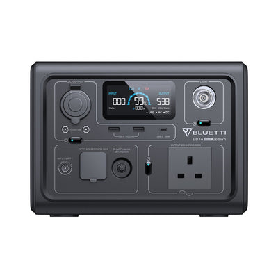 BLUETTI EB3A Gray solar generator 268Wh/600W LiFePO4 Battery