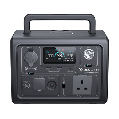BLUETTI EB3A Gray solar generator 268Wh/600W LiFePO4 Battery