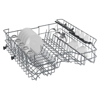 Beko DIN15X20 Fully Integrated Standard Dishwasher - Black Control Panel with Fixed Door Fixing Kit - E Rated