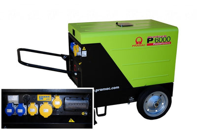 Pramac P6000 5.3kW Diesel Generator 1PH Electric Start