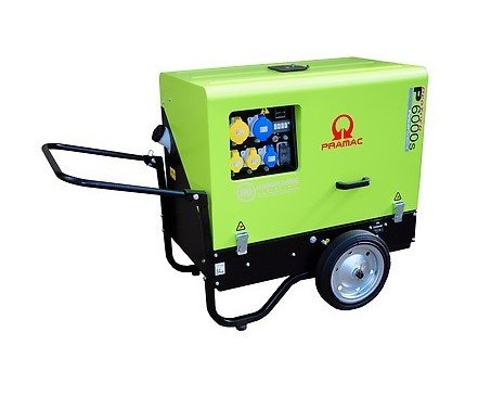Pramac P6000S Inc Wheels 5.4kW Super Silent Diesel Generator